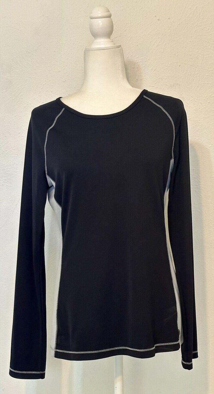 Alo Yoga Cool Fit Women’s Shirt Size XXL Back/Grey Long Sleeve Top
